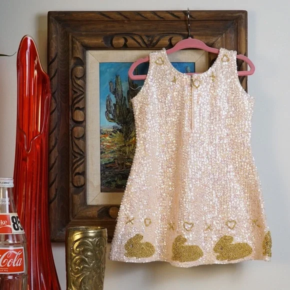 little attitudes sequin dress Little Attitudes by Debra Pink Butterfly Sequin Dress Size 5 Girls